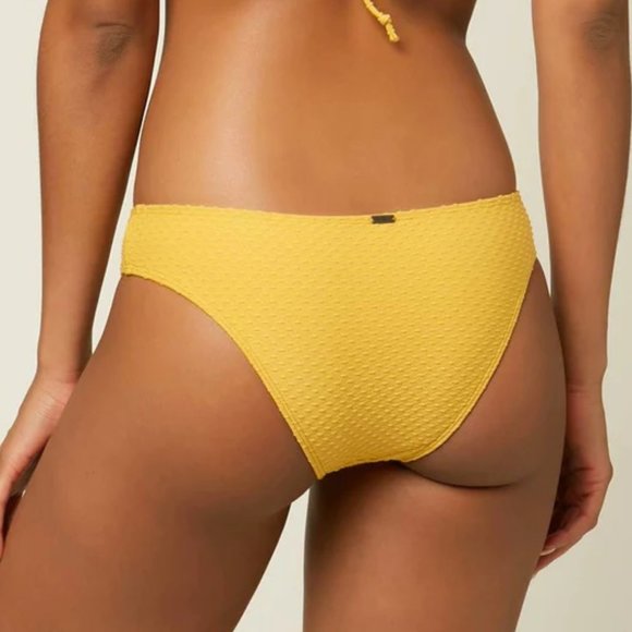 O'NEILL Hipster Bikini Swimsuit Bottom - Mustard Yellow - CHEEKY - Textured - Picture 2 of 3